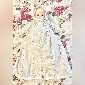 Vintage Baby Doll in White Eyelet Gown